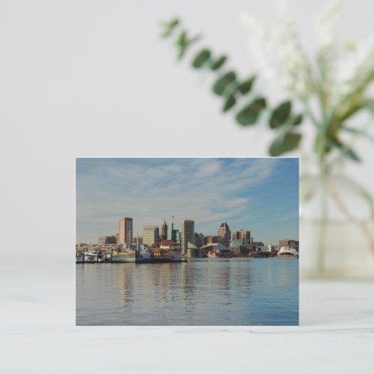 Downtown Baltimore Skyline Postkarte (Stehend Vorderseite)