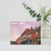 Downtown Belfast Maine Travel Foto Postkarte (Stehend Vorderseite)