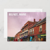 Downtown Belfast Maine Travel Foto Postkarte (Vorne/Hinten)