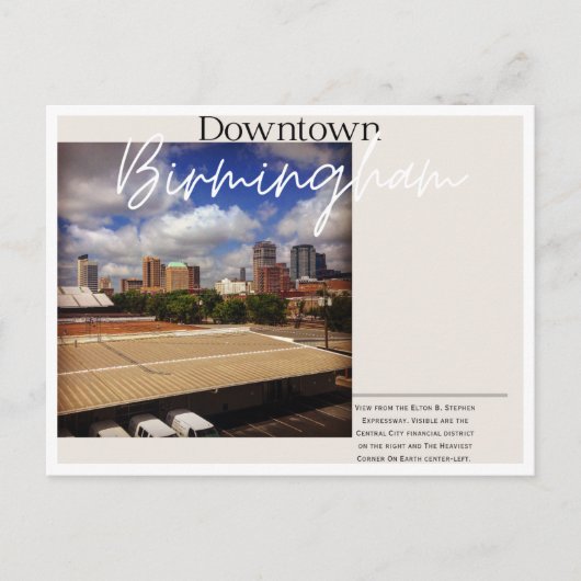 Downtown Birmingham Postkarte (Vorderseite)