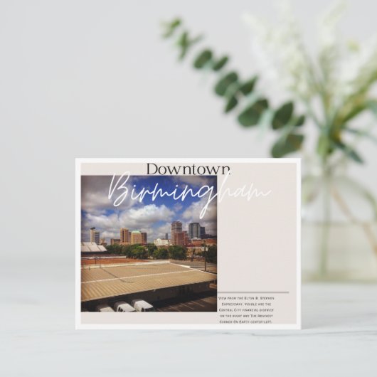 Downtown Birmingham Postkarte (Stehend Vorderseite)