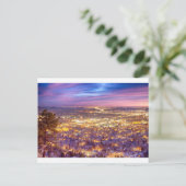 Downtown Boulder Colorado City Lights Sunrise Postkarte (Stehend Vorderseite)