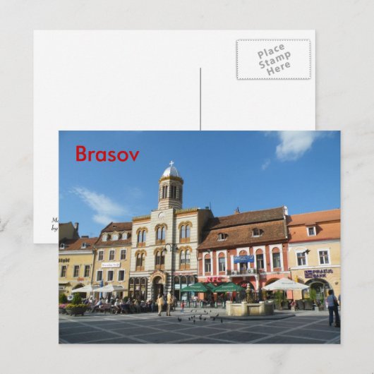 Downtown Brasov Postkarte (Vorne/Hinten)