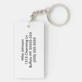 Downtown Buffalo NY im Vintagen Nachtstil Schlüsselanhänger (Rückseite)