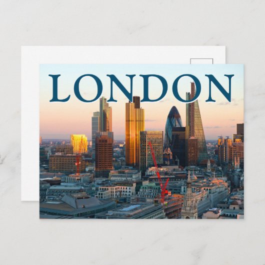 Downtown Business District | London, England Postkarte (Vorne/Hinten)