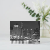 Downtown Chicago Black und White Postkarte (Stehend Vorderseite)