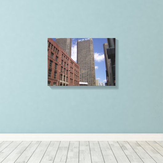 Downtown Chicago by Bay Leinwanddruck (Insitu (Holzboden))