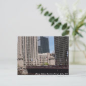 Downtown Chicago, Chicago Tribune Postkarte (Stehend Vorderseite)