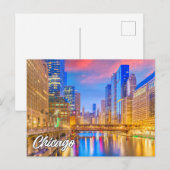 Downtown Chicago, Illinois, USA Postkarte (Vorne/Hinten)