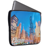 Downtown Chicago, Illinois, Vereinigte Staaten Laptopschutzhülle (Vorne Rechts)