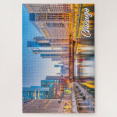Downtown Chicago, Illinois, Vereinigte Staaten Puzzle (Vertikal)