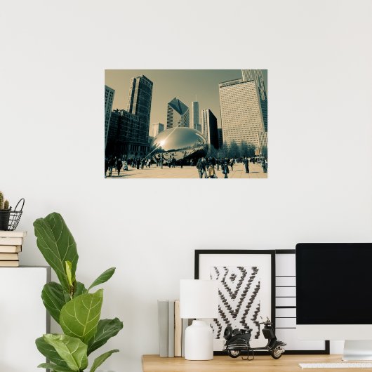Downtown Chicago Poster (Heimbüro)