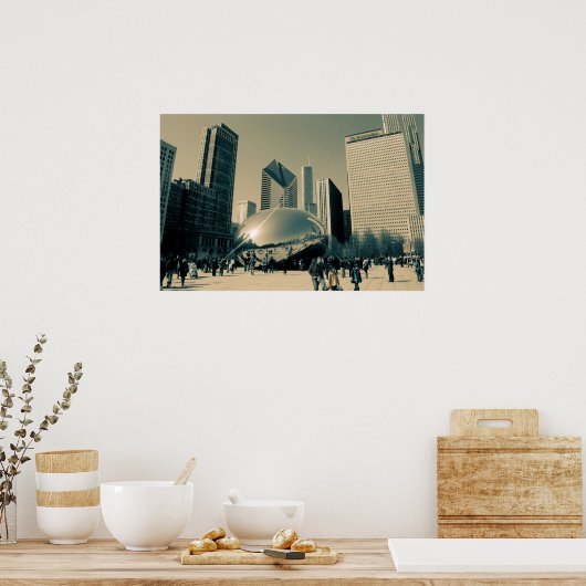 Downtown Chicago Poster (Küche)