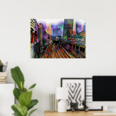 Downtown Chicago Poster (Heimbüro)