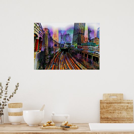 Downtown Chicago Poster (Küche)