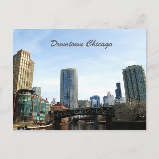 Downtown Chicago Postkarte (Vorderseite)