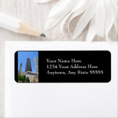 Downtown Chicago Rücksendeadressen-Aufkleber (Insitu)