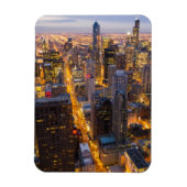 Downtown Chicago Skyline bei Dämmerung Magnet (Vertikal)
