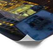 Downtown Chicago Skyline bei Dämmerung Poster (Ecke)