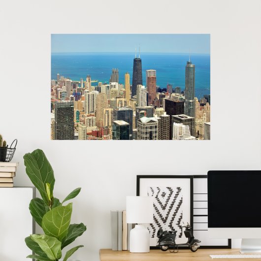 Downtown Chicago Skyline Poster (Heimbüro)
