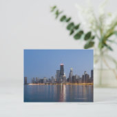 Downtown Chicago Skyline Postkarte (Stehend Vorderseite)