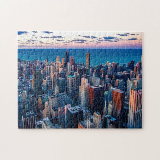 Downtown Chicago Skyscraper View Puzzle (Horizontal)