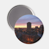 Downtown Chicago Sunset Magnet (Vorderseite/Rückseite)