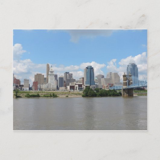 Downtown Cincinnati Skyline Postkarte (Vorderseite)