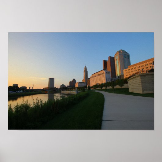 Downtown Columbus, Ohio at Sunset Poster (Vorne)