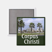 Downtown Corpus Christi Texas Souvenir Magnet (Vorderseite/Rückseite)