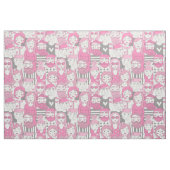 Downtown Crowd Faces Pink ID494 Stoff (Fat Quarter (45,7 x 55,9 cm))