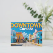 Downtown Curacao Feiertagspostkarte (Stehend Vorderseite)