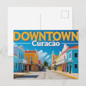 Downtown Curacao Feiertagspostkarte (Vorne/Hinten)