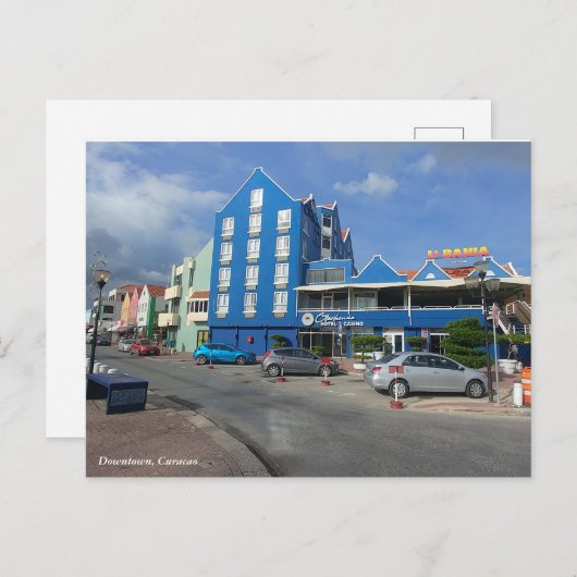 Downtown Curacao Postkarte (Vorne/Hinten)