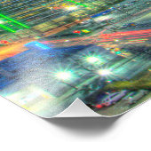 Downtown Dallas in der Nacht Fotodruck (Ecke)