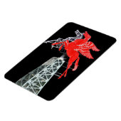 Downtown Dallas Pegasus Neon - Schild Magnet (Linke Seite)