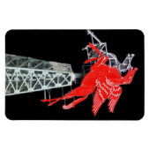 Downtown Dallas Pegasus Neon - Schild Magnet (Horizontal)
