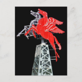 Downtown Dallas Pegasus Neon - Schild Postkarte