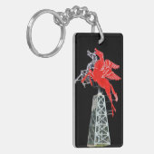 Downtown Dallas Pegasus Neon - Schild Schlüsselanhänger (Vorderseite links)