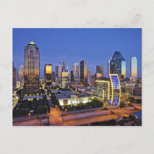 Downtown Dallas Skyline Postkarte (Vorderseite)