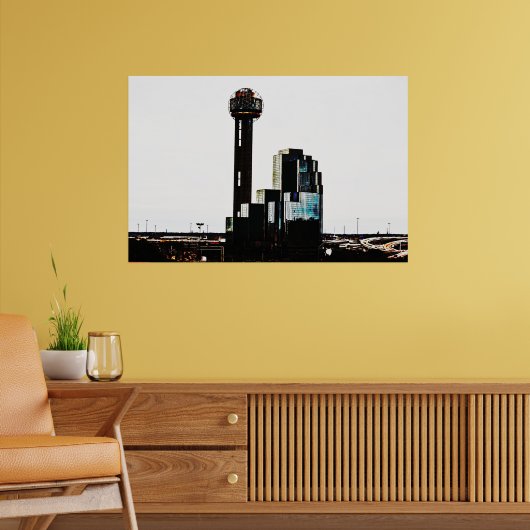 Downtown Dallas Wiedersehen City Fotoposter Poster (Wohnzimmer 2)