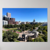 Downtown Denver with Capitol Building Poster (Vorne)