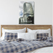 Downtown Denver Wrapped Leinwand (Insitu (Schlafzimmer))