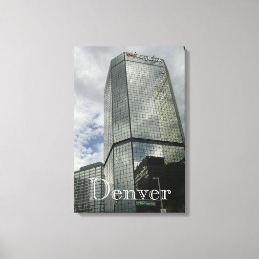 Downtown Denver Wrapped Leinwand (Vorderseite)