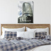 Downtown Denver Wrapped Leinwand (Insitu (Schlafzimmer))
