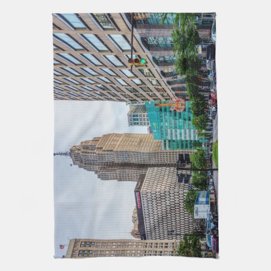Downtown Detroit Geschirrtuch (Vertikal)