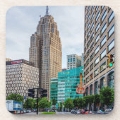Downtown Detroit Getränkeuntersetzer (Vorderseite)