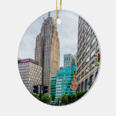 Downtown Detroit Keramik Ornament (Links)