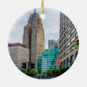 Downtown Detroit Keramik Ornament (Hinten)