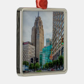 Downtown Detroit Ornament Aus Metall (Rechts)